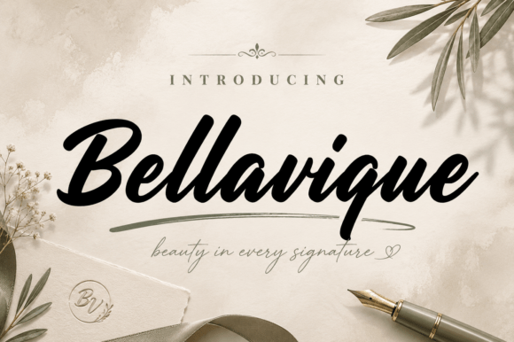 Bellavique: A Graceful Script Font for Editorial Design