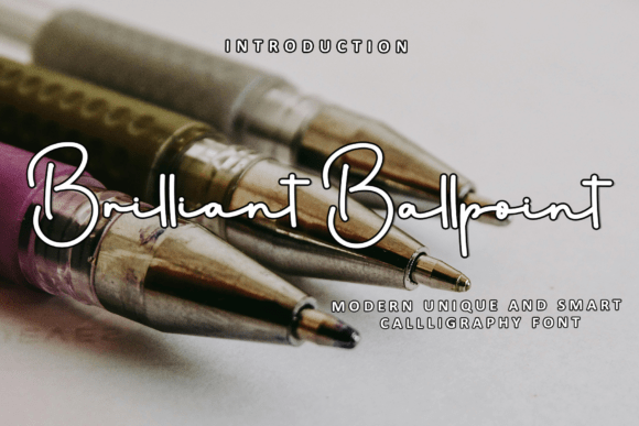 Brilliant Ballpoint: A Festive Script Font for Web Design