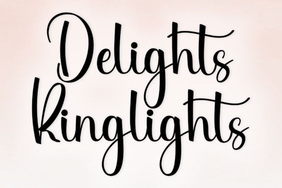 Delights Ringlights: A Handwritten Font for Publishing