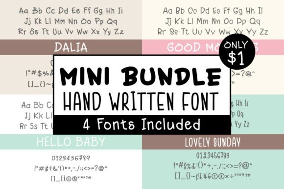 Mini Bundle: A Handwritten Font for Editorial Design