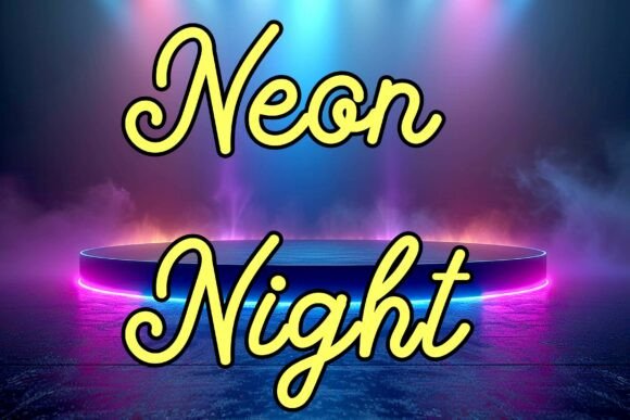 Neon Night: A Display Font That Lights Up Editorial Design