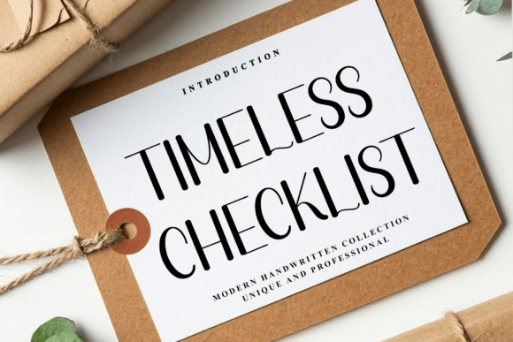 Timeless Checklist: A Handwritten Font for Polished Branding