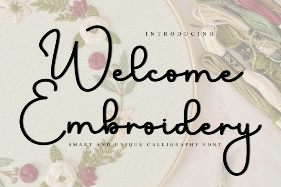 Welcome Embroidery Font: A Soft Script for Digital Campaigns